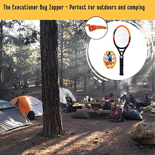 The Executioner Twin Pack Electric Bug Zapper Fly Swatter Wasp, Mosquito, Bug, Insect Killer Single Layer Racket Efficient Zapping Indoor Outdoor Long Handle 50cm (The Executioner 2 Pack)