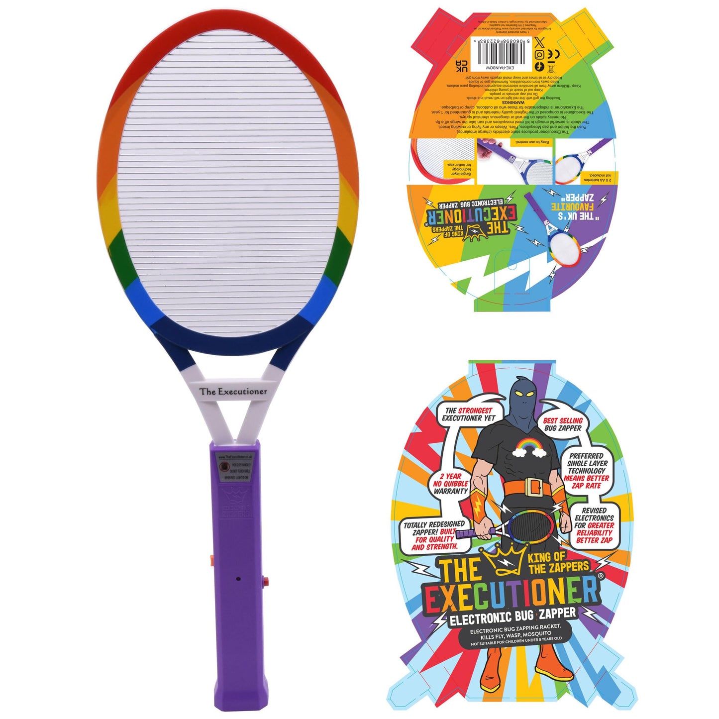 The Executioner Electric Fly Swatter Bug Zapper Racket Fly Wasp Mosquito Insect Killer Single Layer Pest Control for Indoor and Outdoor