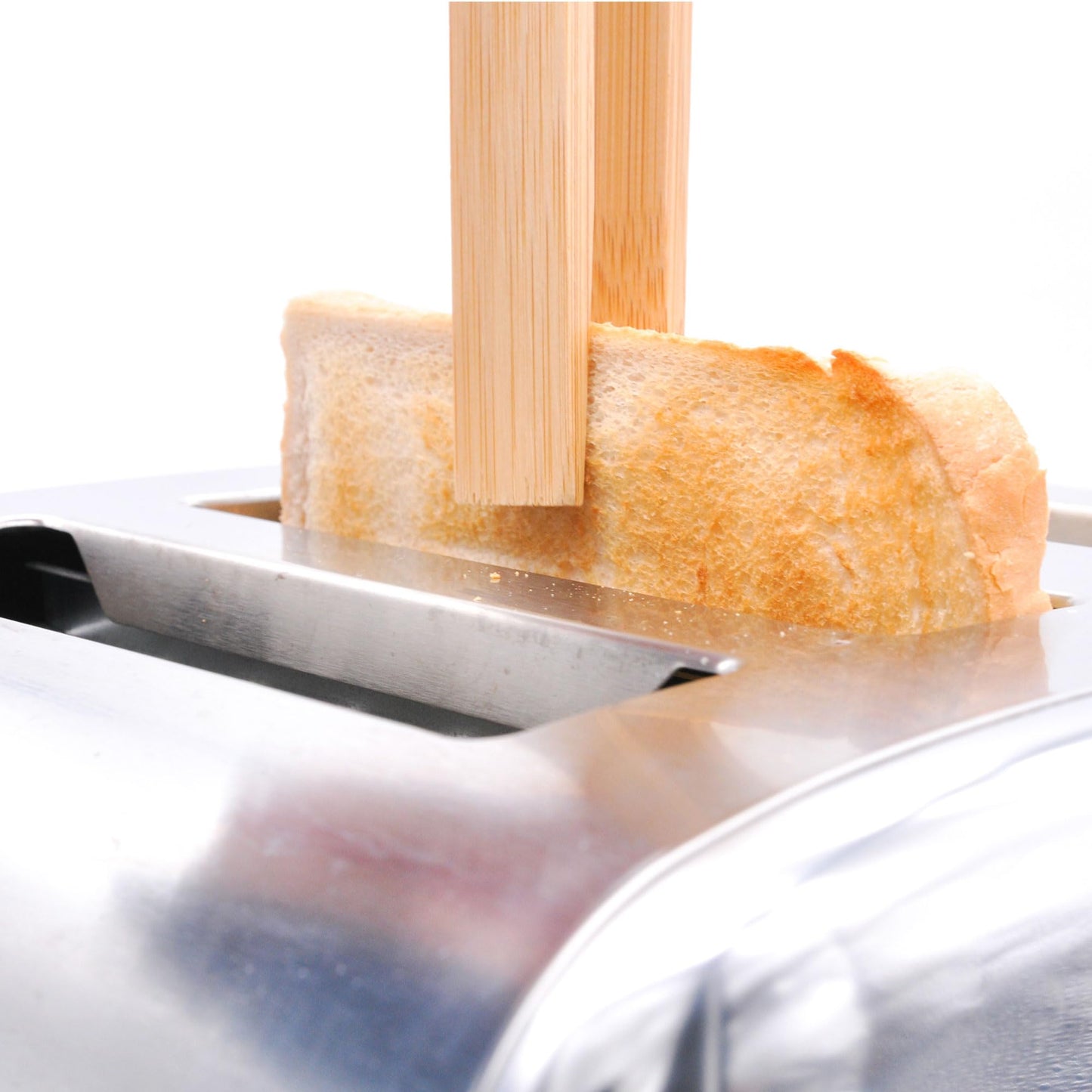 Masters & Burrell Magnetic Bamboo Toaster Tongs Kitchen Tongs for Grabbing Toast with Strong Magnet to Easily Attach on The Toaster 22cm x 2cm Set of 2