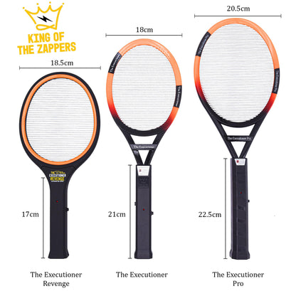 The Executioner Electric Bug Zapper Fly Swatter Wasp, Mosquito, Bug, Insect Killer Single Layer Racket Efficient Zapping Indoor Outdoor Long Handle 50cm