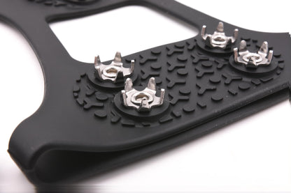 Winter Wise Ice Grips for Shoes and Boots 10-Stud Anti Slip Winter Ice Grippers Universal Slip-on Stretch Fit Snow Shoes & Ice Spikes Traction Cleats Crampons