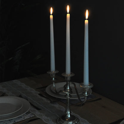 Glo-Wax Tapered Dinner Candles Ivory or White Dripless Unscented 8 Hour Long Burning Time 2.2 x 30cm Classic Decorative Wedding Romantic Tall Candles