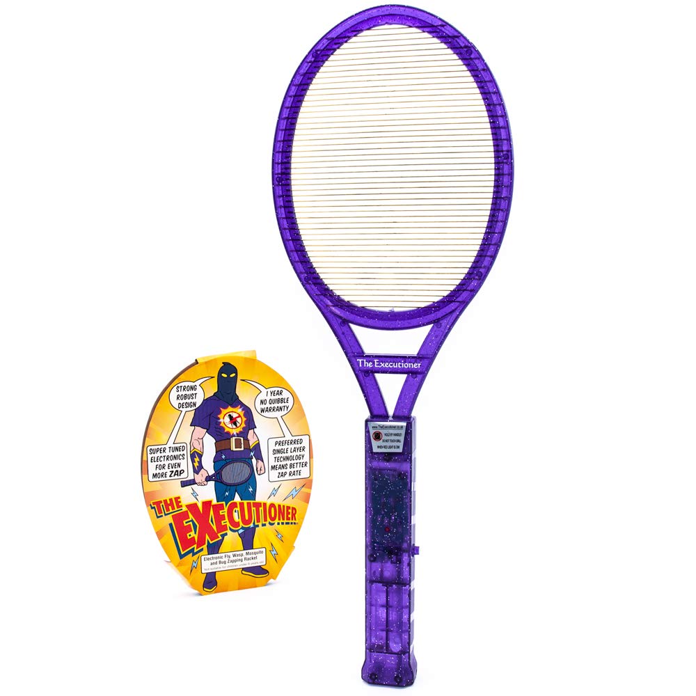 The Executioner Fly Zapper Mosquito, Wasp, Bug, Insect Killer Swatter Electric Fly Zapper Racket Single Layer for Efficient Zapping Indoor Outdoor