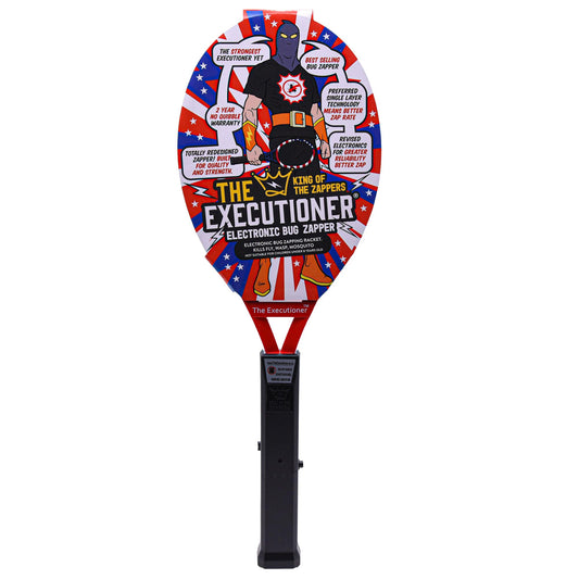 The Executioner USA Flag Electric Fly Swatter Bug Zapper Racket Fly Wasp Mosquito Insect Killer Single Layer Pest Control for Indoor and Outdoor