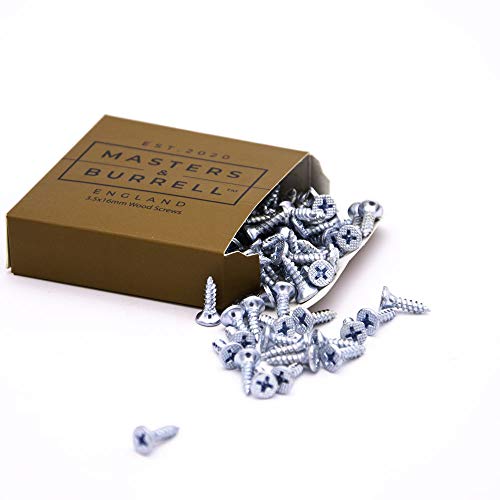 Compatible Elite Performance Wood Screw 3.5x16mm box 120 Silver with countersunk head for Fence Spikes Masters & Burrell