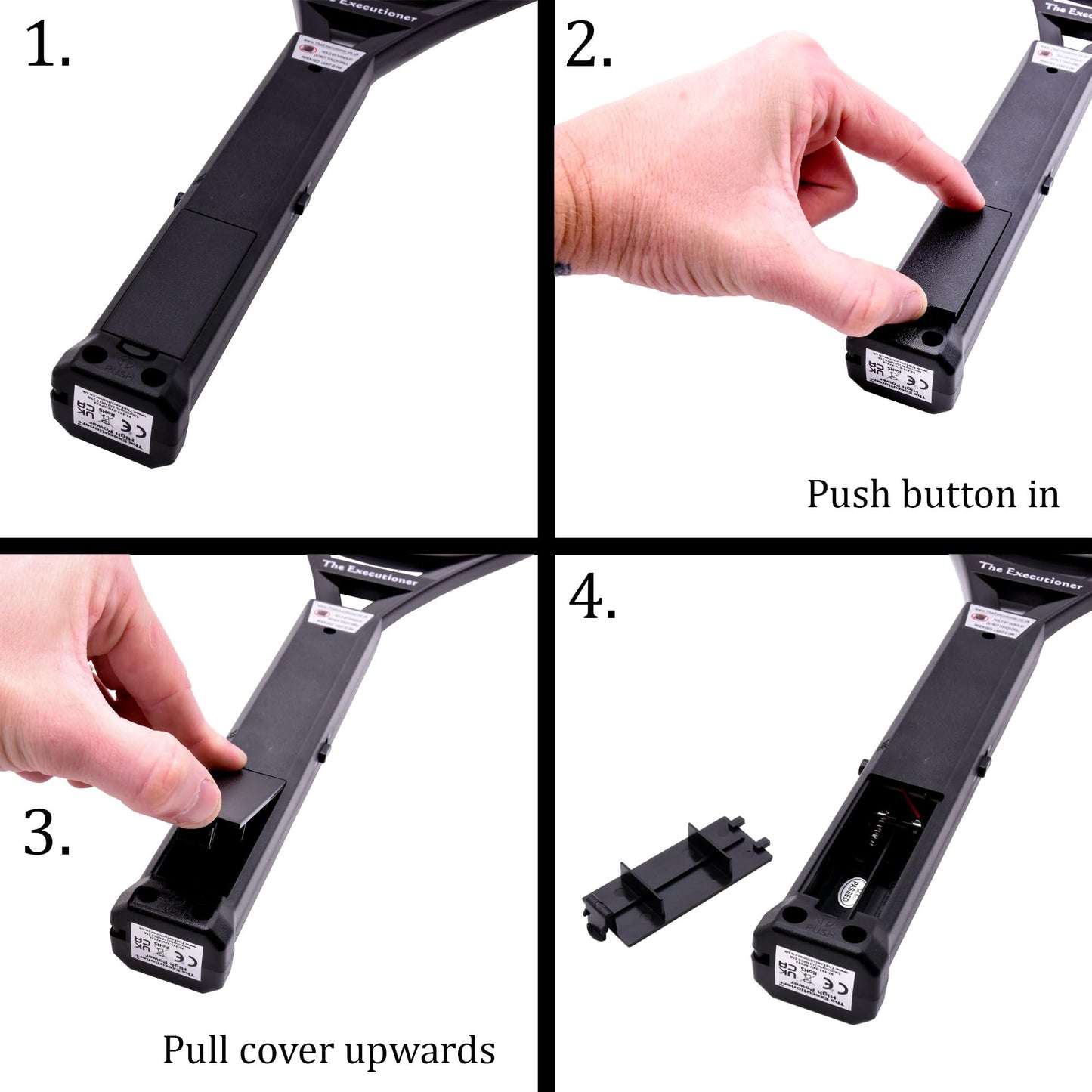 The Executioner Electric Bug Zapper Fly Swatter Wasp, Mosquito, Bug, Insect Killer Single Layer Racket Efficient Zapping Indoor Outdoor Long Handle 50cm