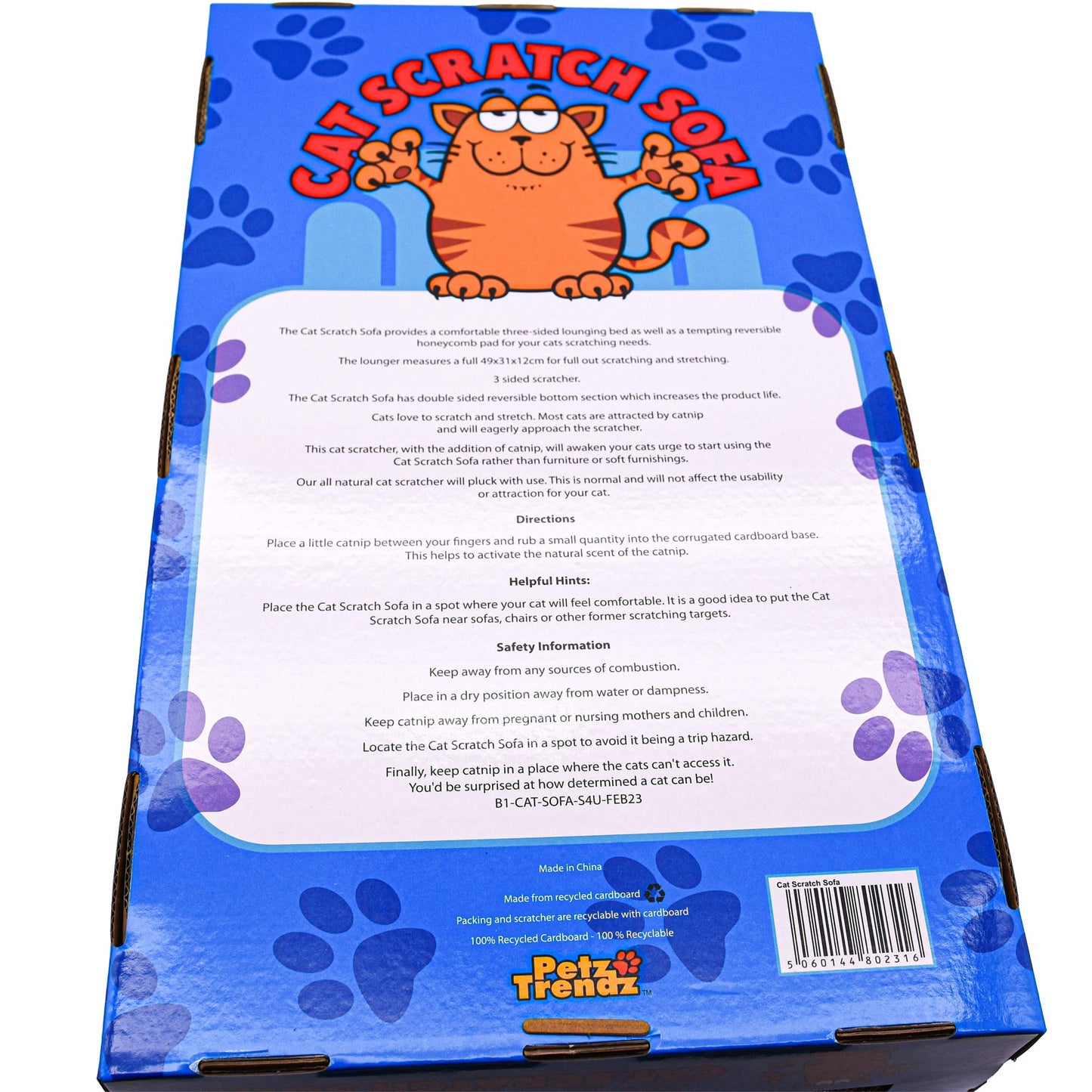 Cat Bed Scratcher Luxury Pet Scratching Lounge Sofa Corrugated Cardboard Beds Indoor Cats Scratch Lounger Catnip