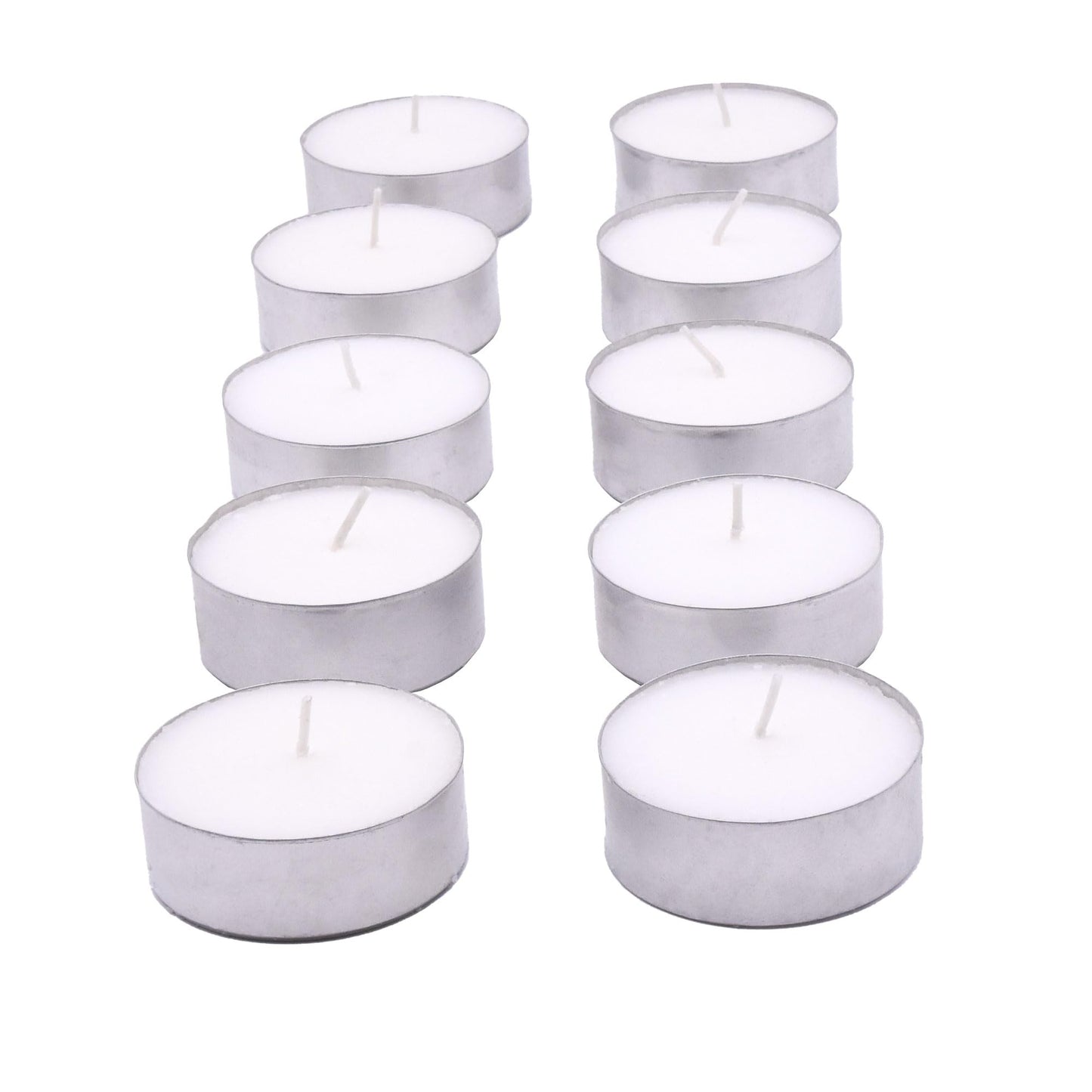 Glo-Wax Giant Tea Lights – Extra Large Unscented Long Burning Tea Lights Candles for Home & Outdoor Ambience, 10-Hour Maxi Candles – White Wax Set for Decor, Events & Relaxation