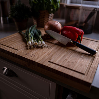 Counter Edge Bamboo Chopping Board Wooden Chopping Boards for Kitchen Cutting Boards Durability and Strength 100% Natural Durable Bamboo Masters & Burrell