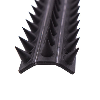 S4U Fence Wall Spikes Garden Security Guard Anti Climb Cat Bird Spikes Intruder Pest Deterrent 50 x 4.5 x 1.5cm Warning Sign & Screws Included