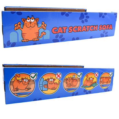 Cat Bed Scratcher Luxury Pet Scratching Lounge Sofa Corrugated Cardboard Beds Indoor Cats Scratch Lounger Catnip