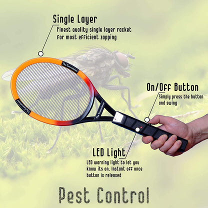 The Executioner Electric Fly Swatter Bug Zapper Racket Fly Wasp Mosquito Insect Killer Single Layer Pest Control for Indoor and Outdoor