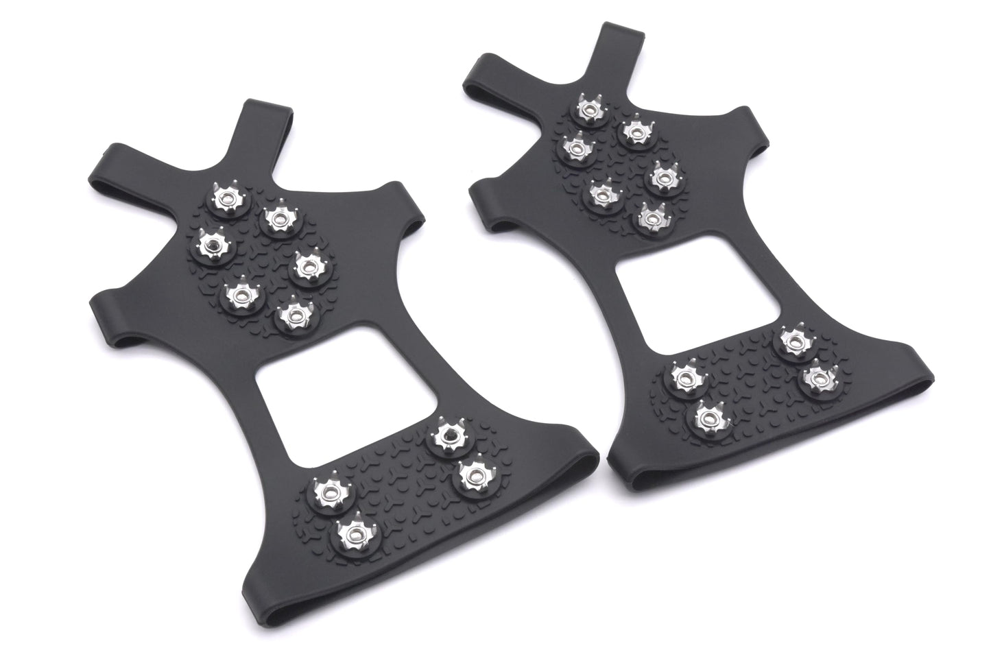 Winter Wise Ice Grips for Shoes and Boots 10-Stud Anti Slip Winter Ice Grippers Universal Slip-on Stretch Fit Snow Shoes & Ice Spikes Traction Cleats Crampons