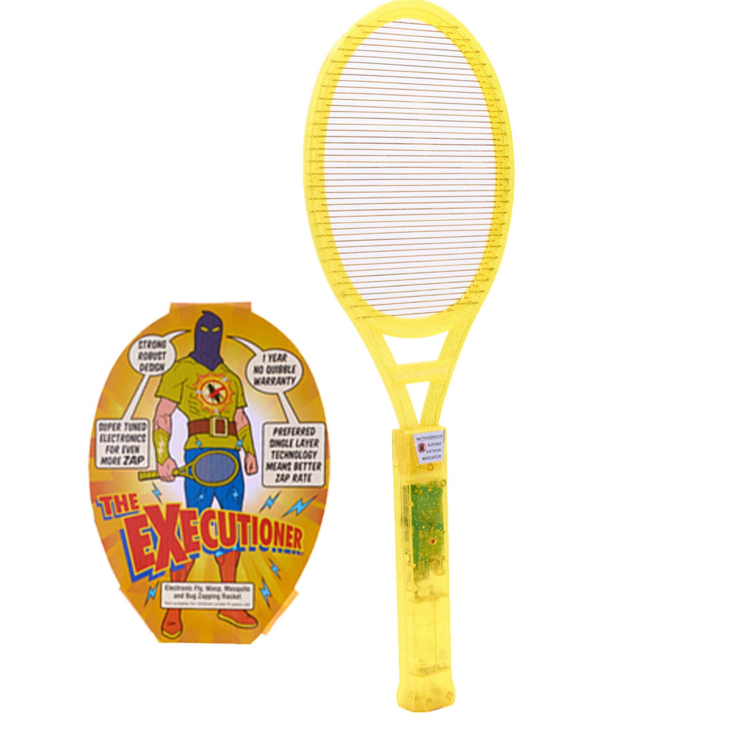 The Executioner Fly Zapper Mosquito, Wasp, Bug, Insect Killer Swatter Electric Fly Zapper Racket Single Layer for Efficient Zapping Indoor Outdoor