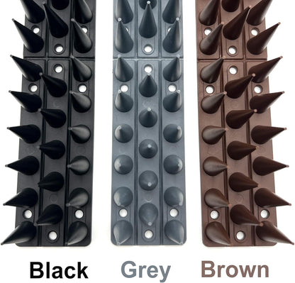 Fence Wall Spikes Garden Tall Bird Spikes Cat Pigeon Deterrent Coverage of Approx.16M Per Box Anti Climb 44 x 4.3 x 3.8cm Warning Sign Included & Screws