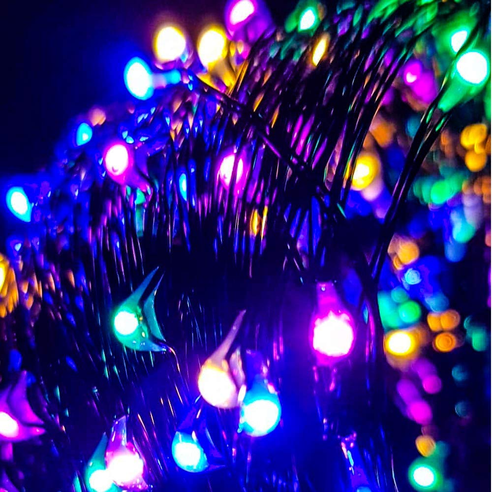 100 LED Fairy Lights 10.5M Now with 105 LEDs 8 Function USB Power Supply Copper & Black Wire S4U