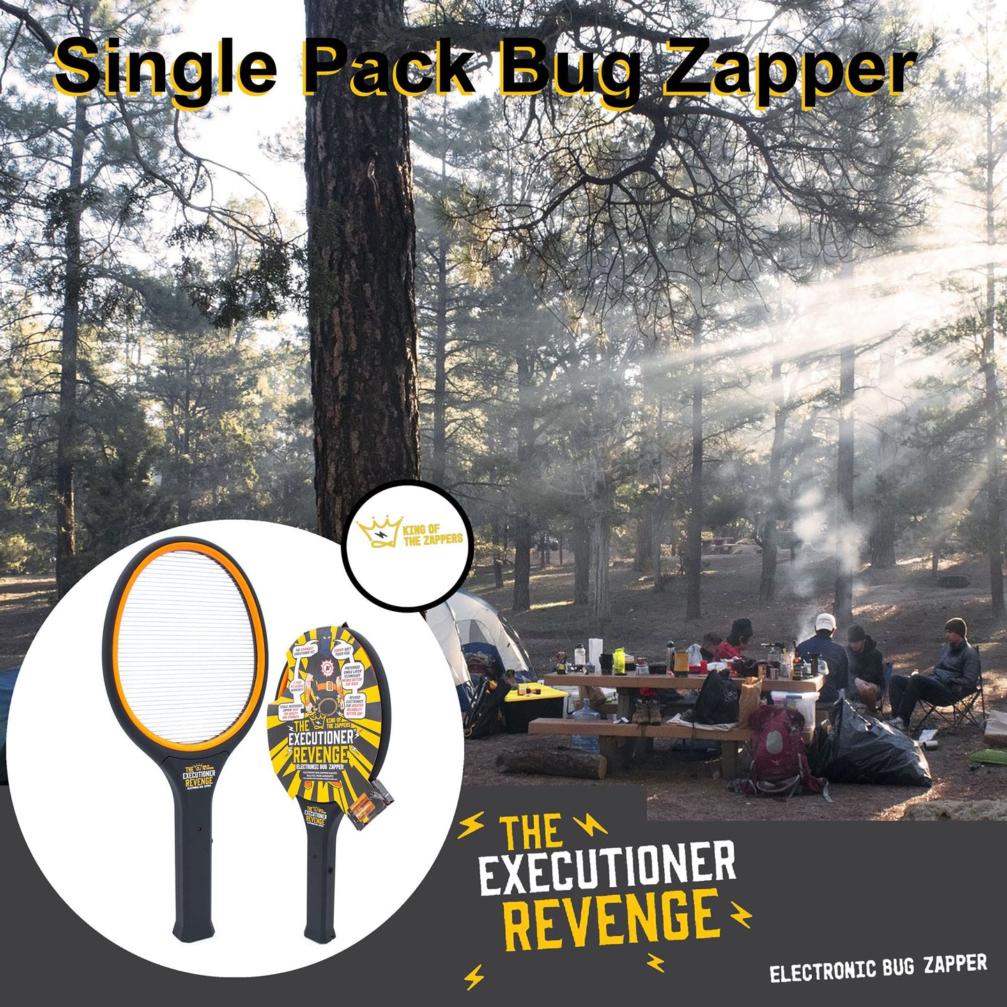 The Executioner Electric Fly Swatter Bug Zapper Racket Fly Wasp Mosquito Insect Killer Single Layer Pest Control for Indoor and Outdoor