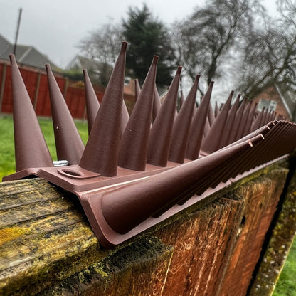 Fence Wall Spikes Garden Tall Bird Spikes Cat Pigeon Deterrent Coverage of Approx.16M Per Box Anti Climb 44 x 4.3 x 3.8cm Warning Sign Included & Screws