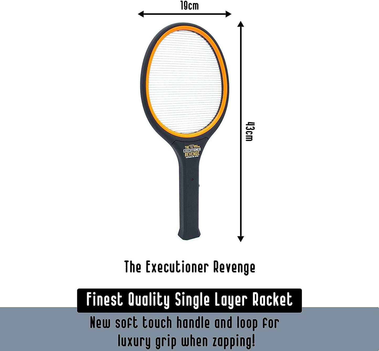 The Executioner Electric Fly Swatter Bug Zapper Racket Fly Wasp Mosquito Insect Killer Single Layer Pest Control for Indoor and Outdoor