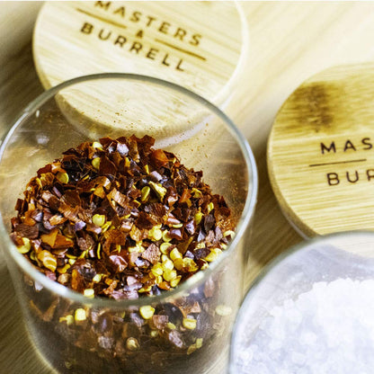 150ml Glass Storage Jars with Bamboo Lids 12pcs Airtight Kitchen Containers for Storage Canister for Spices Clear Preserving Seal Containers Masters & Burrell