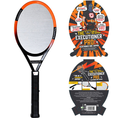 The Executioner Pro 3 Pack Electric Bug Zapper Fly Swatter Wasp, Mosquito, Bug, Insect Killer Single Layer Racket Efficient Zapping Indoor Outdoor Long Handle 56cm (The Executioner Pro 3 Pack)