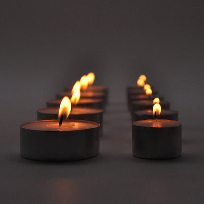 Glo-Wax Giant Tea Lights – Extra Large Unscented Long Burning Tea Lights Candles for Home & Outdoor Ambience, 10-Hour Maxi Candles – White Wax Set for Decor, Events & Relaxation