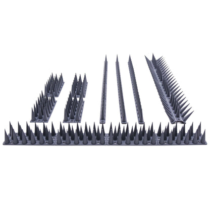 Fence Wall Spikes Garden Tall Bird Spikes Cat Pigeon Deterrent Coverage of Approx.16M Per Box Anti Climb 44 x 4.3 x 3.8cm Warning Sign Included & Screws