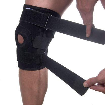 Breathable Knee Support with Advanced Open Patella Stabilizer & Fully Adjustable Brace for Men & Women Protection When Running and Arthritic Pain Relief