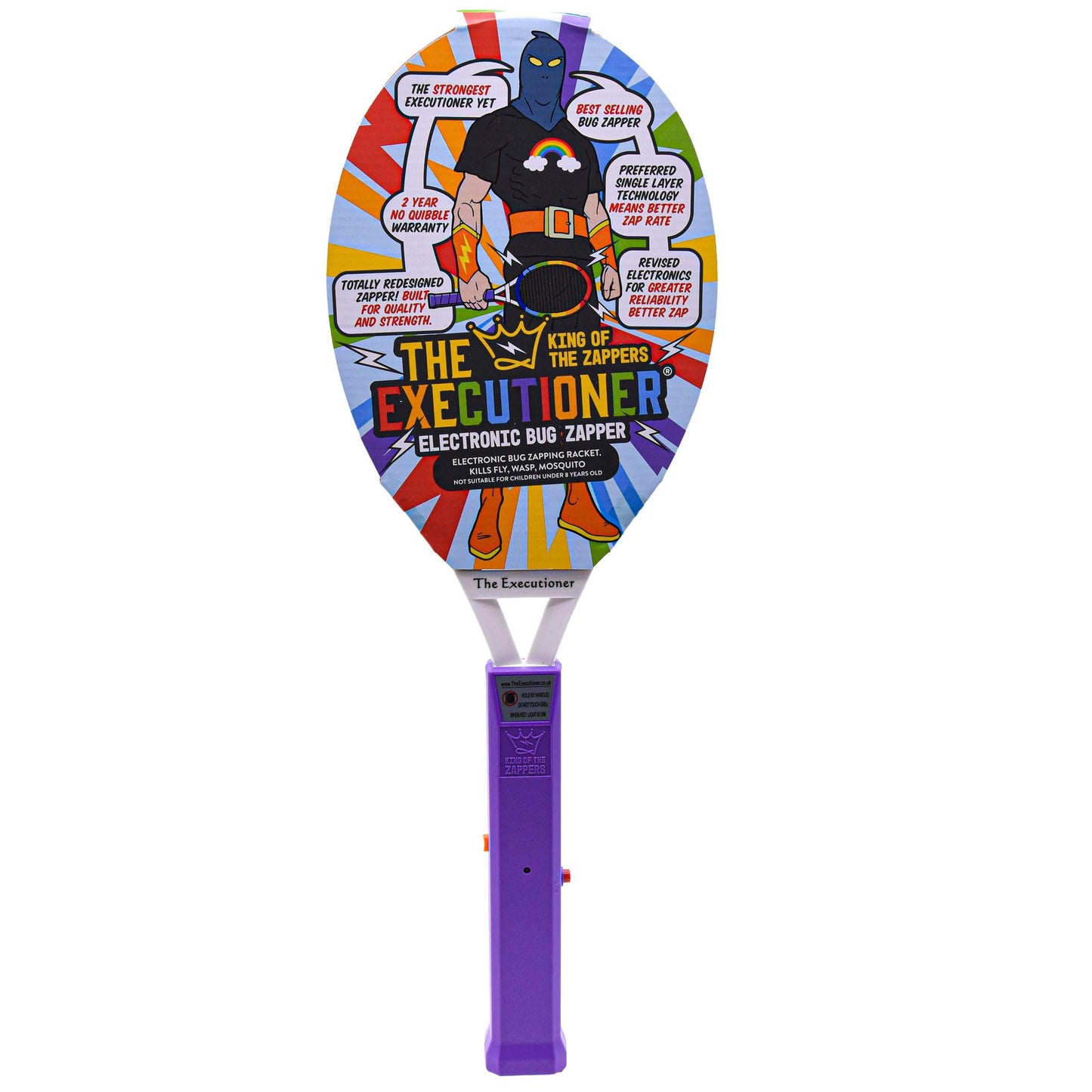 The Executioner Electric Fly Swatter Bug Zapper Racket Fly Wasp Mosquito Insect Killer Single Layer Pest Control for Indoor and Outdoor