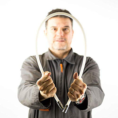 Chimney Typhoon Power Sweeping Set Flexible Nylon Rods & Brush Head Rotary Drill Drive Chimney Kit Flue Cleaner Removes Soot