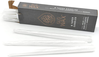 Glo-Wax Tapered Dinner Candles Ivory or White Dripless Unscented 8 Hour Long Burning Time 2.2 x 30cm Classic Decorative Wedding Romantic Tall Candles