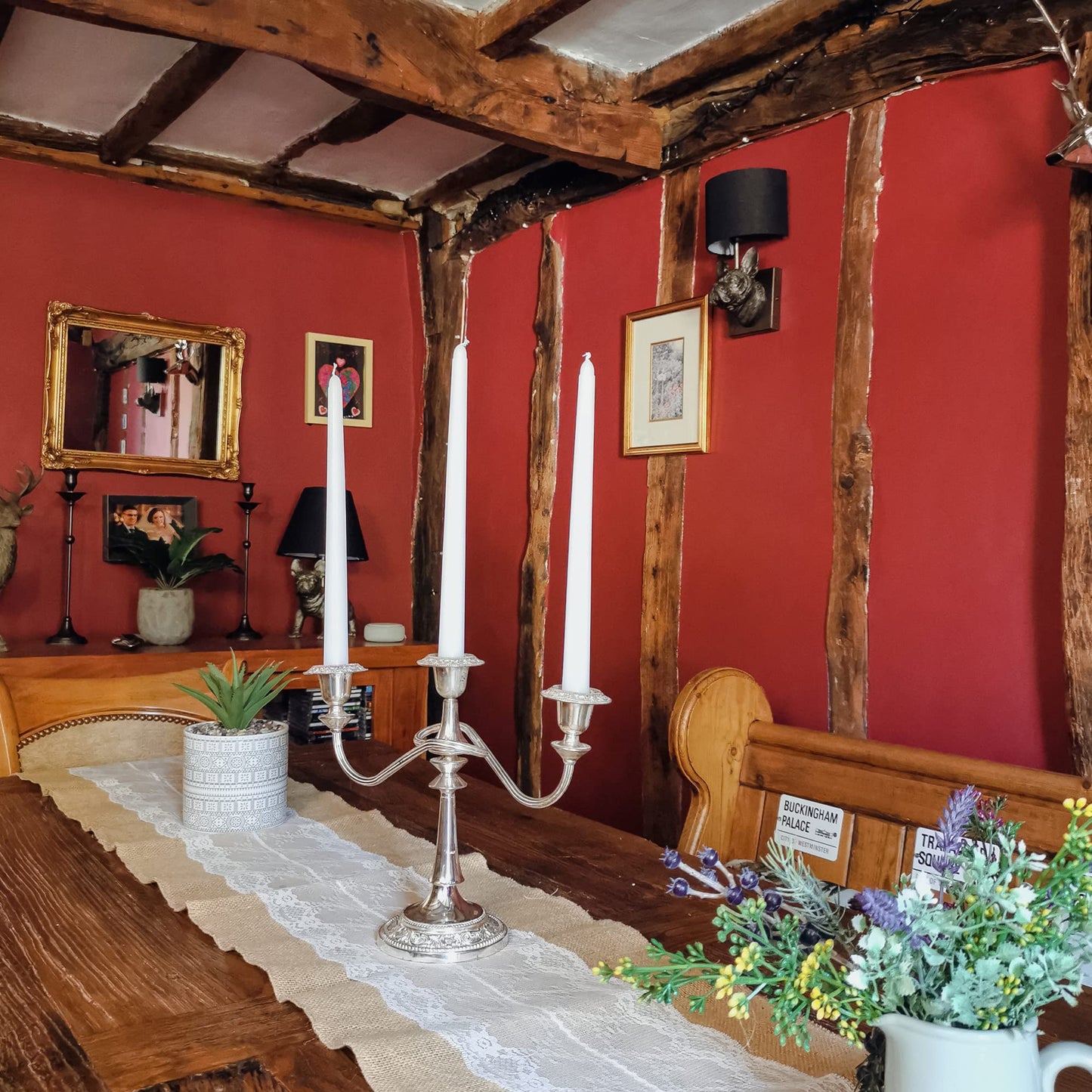 Glo-Wax Tapered Dinner Candles Ivory or White Dripless Unscented 8 Hour Long Burning Time 2.2 x 30cm Classic Decorative Wedding Romantic Tall Candles