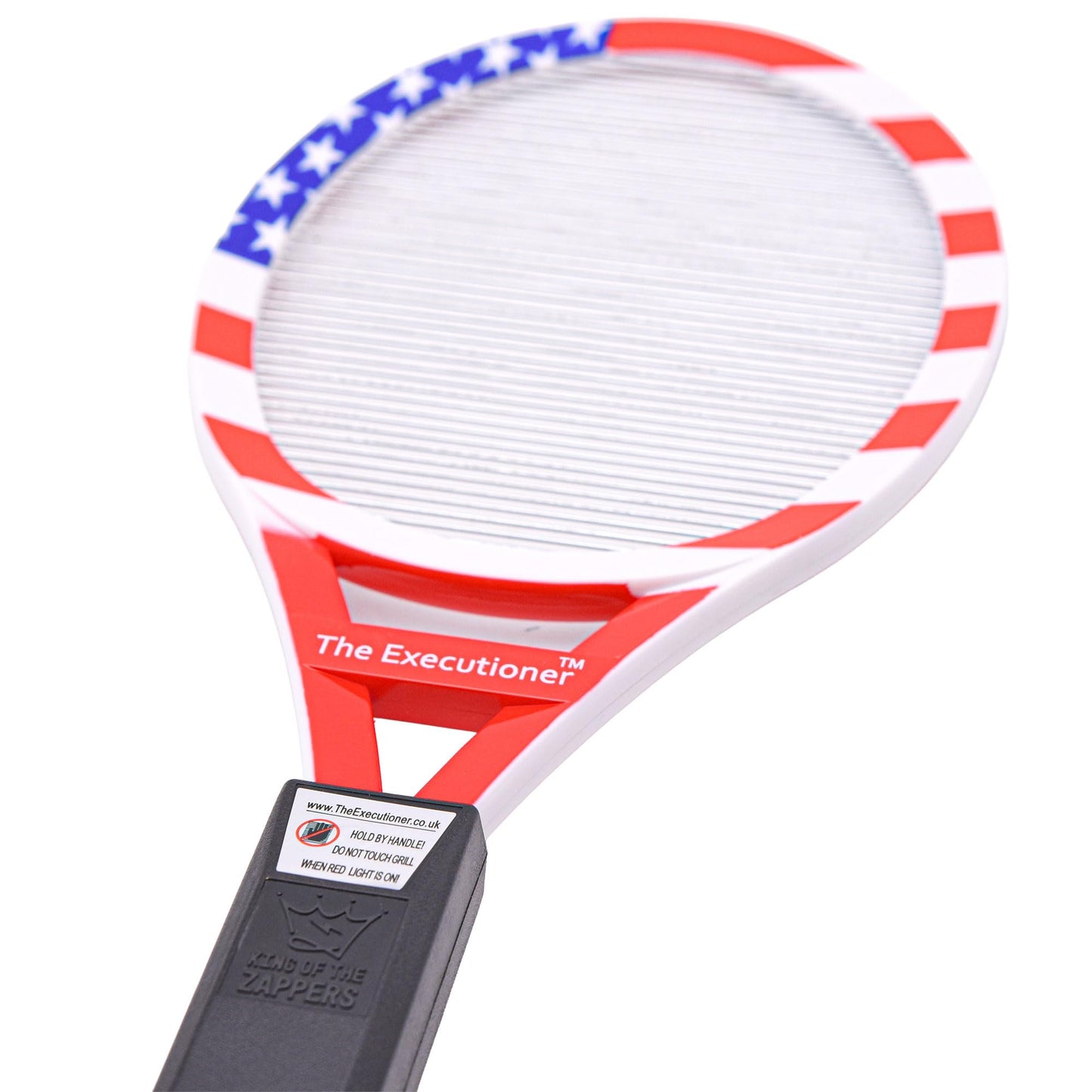 The Executioner USA Flag Electric Fly Swatter Bug Zapper Racket Fly Wasp Mosquito Insect Killer Single Layer Pest Control for Indoor and Outdoor