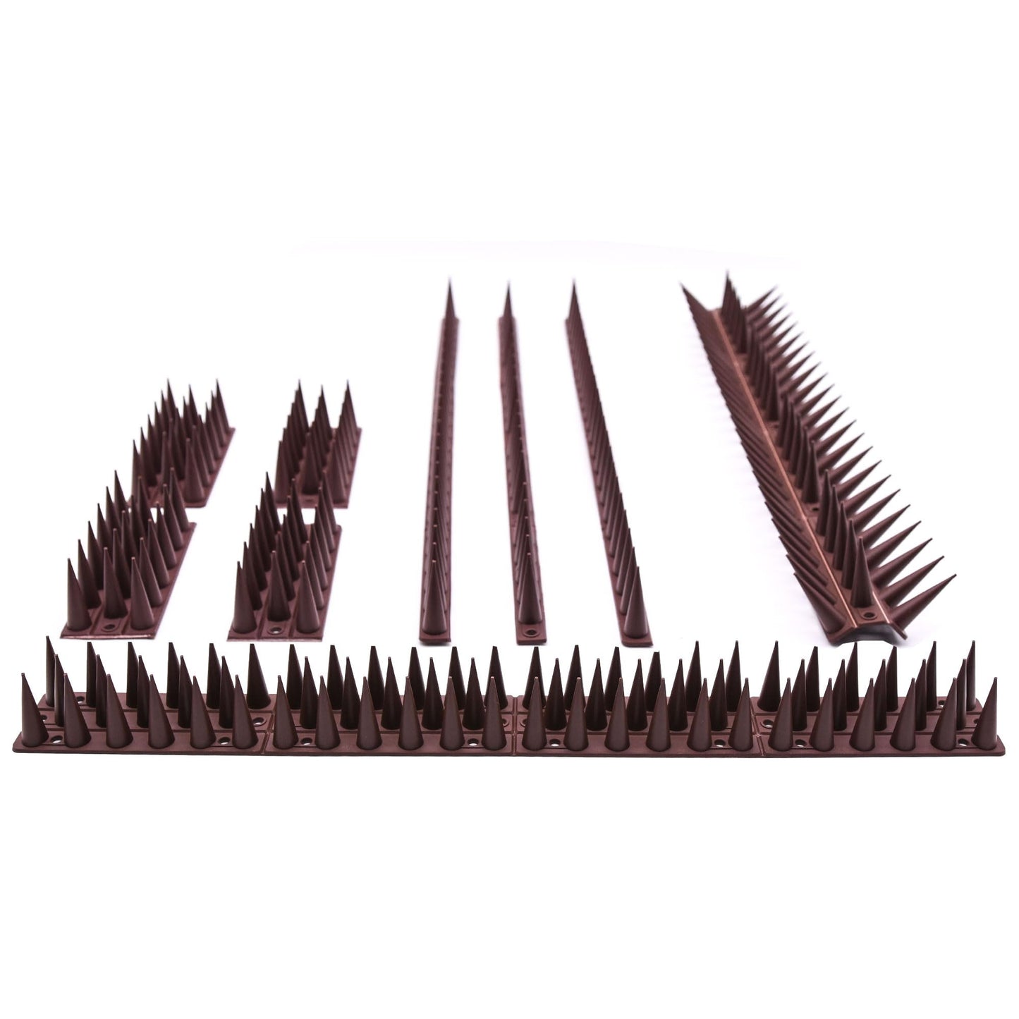 Fence Wall Spikes Garden Tall Bird Spikes Cat Pigeon Deterrent Coverage of Approx.16M Per Box Anti Climb 44 x 4.3 x 3.8cm Warning Sign Included & Screws