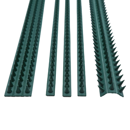 S4U Fence Wall Spikes Garden Security Guard Anti Climb Cat Bird Spikes Intruder Pest Deterrent 50 x 4.5 x 1.5cm Warning Sign & Screws Included