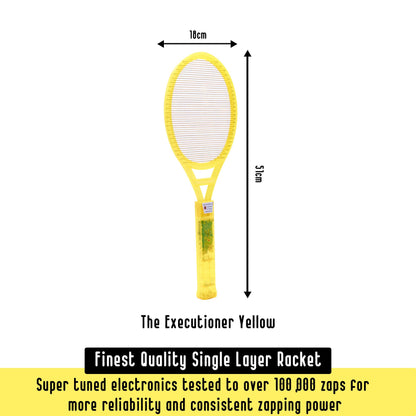 The Executioner Fly Zapper Mosquito, Wasp, Bug, Insect Killer Swatter Electric Fly Zapper Racket Single Layer for Efficient Zapping Indoor Outdoor