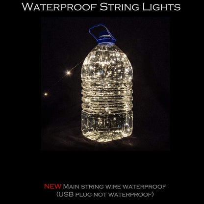 100 LED Fairy Lights 10.5M Now with 105 LEDs 8 Function USB Power Supply Copper & Black Wire S4U