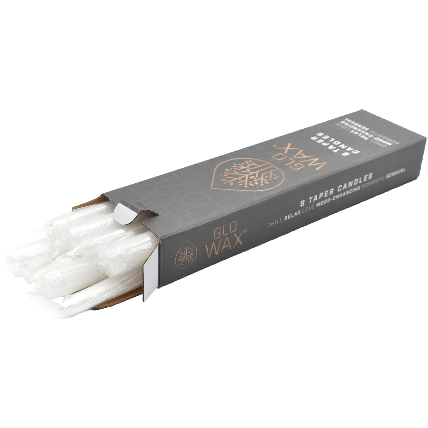 Glo-Wax Tapered Dinner Candles Ivory or White Dripless Unscented 8 Hour Long Burning Time 2.2 x 30cm Classic Decorative Wedding Romantic Tall Candles