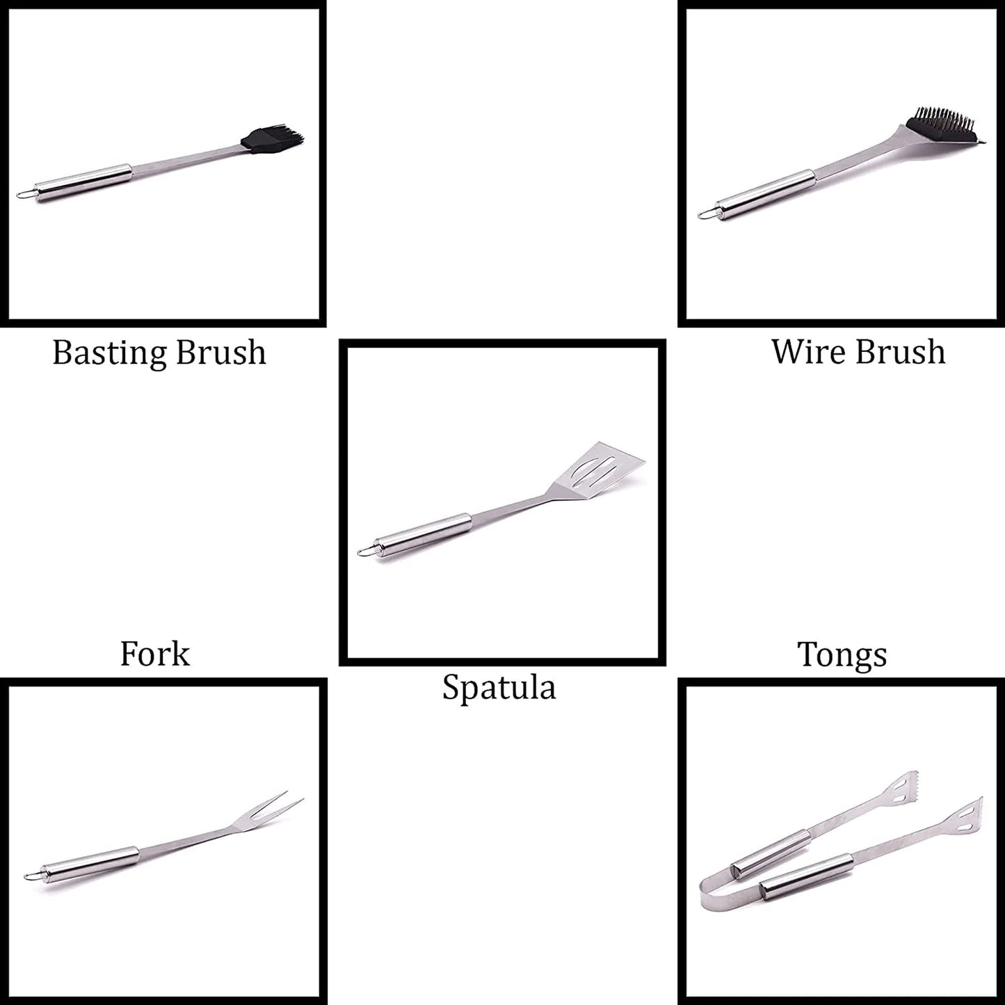 BBQ Tools Set with Carry Case, Heavy Duty Stainless Steel Barbecue Grill Accessories with Storage Bag, Complete Premium Outdoor BBQ Utensil Set Birthday Gift for Men