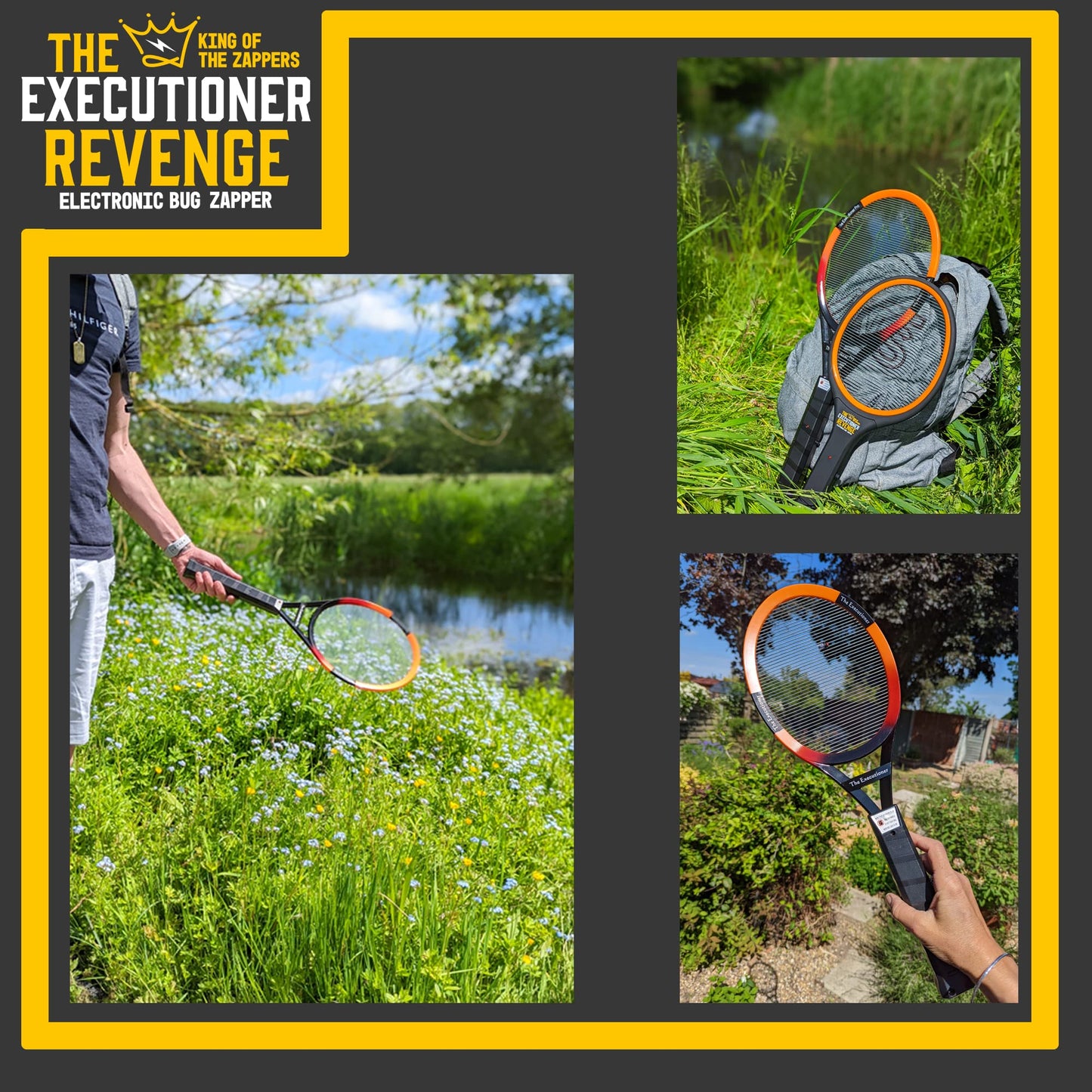 The Executioner Electric Fly Swatter Bug Zapper Racket Fly Wasp Mosquito Insect Killer Single Layer Pest Control for Indoor and Outdoor