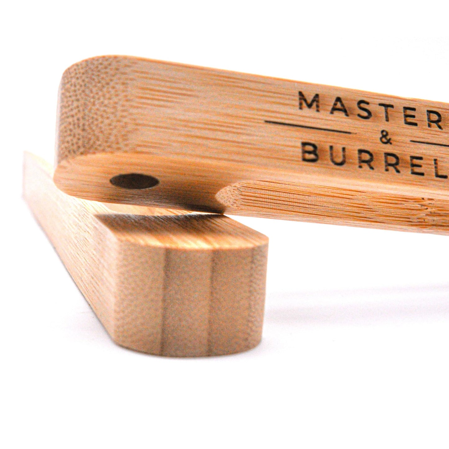 Masters & Burrell Magnetic Bamboo Toaster Tongs Kitchen Tongs for Grabbing Toast with Strong Magnet to Easily Attach on The Toaster 22cm x 2cm Set of 2