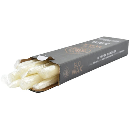 Glo-Wax Tapered Dinner Candles Ivory or White Dripless Unscented 8 Hour Long Burning Time 2.2 x 30cm Classic Decorative Wedding Romantic Tall Candles