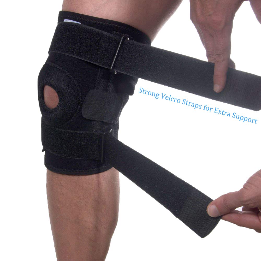 Breathable Knee Support with Advanced Open Patella Stabilizer & Fully Adjustable Brace for Men & Women Protection When Running and Arthritic Pain Relief