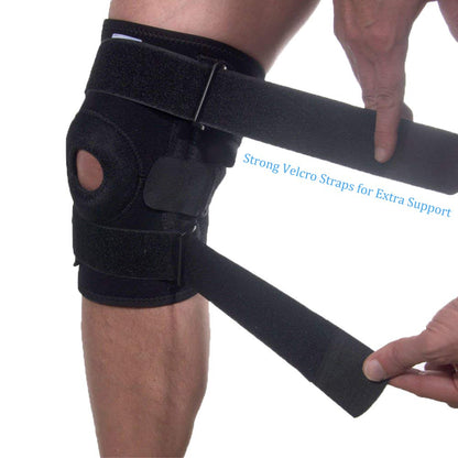 Breathable Knee Support with Advanced Open Patella Stabilizer & Fully Adjustable Brace for Men & Women Protection When Running and Arthritic Pain Relief