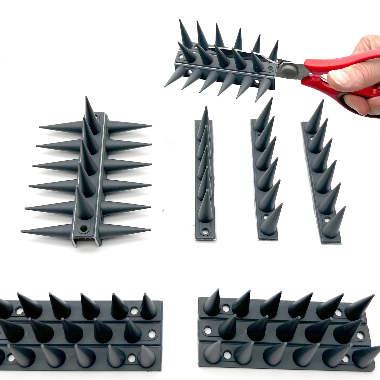 Fence Wall Spikes Garden Tall Bird Spikes Cat Pigeon Deterrent Coverage of Approx.16M Per Box Anti Climb 44 x 4.3 x 3.8cm Warning Sign Included & Screws