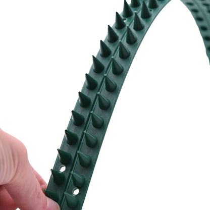 S4U Fence Wall Spikes Garden Security Guard Anti Climb Cat Bird Spikes Intruder Pest Deterrent 50 x 4.5 x 1.5cm Warning Sign & Screws Included