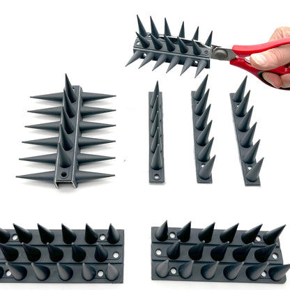 Fence Wall Spikes Garden Tall Bird Spikes Cat Pigeon Deterrent Coverage of Approx.16M Per Box Anti Climb 44 x 4.3 x 3.8cm Warning Sign Included & Screws