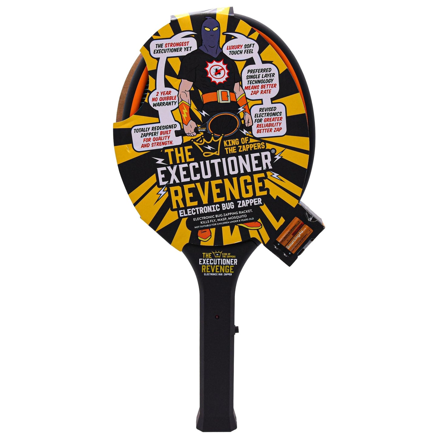 The Executioner Electric Fly Swatter Bug Zapper Racket Fly Wasp Mosquito Insect Killer Single Layer Pest Control for Indoor and Outdoor