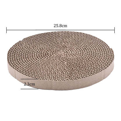 Cat Scratch Pads Round Cardboard Replacement Scratcher Insert Refill Scratching Pad 25.8cm Diameter Catnip Included Pack of 5