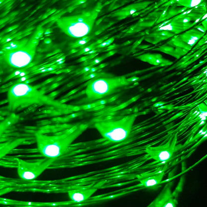 100 LED Fairy Lights 10.5M Now with 105 LEDs 8 Function USB Power Supply Copper & Black Wire S4U